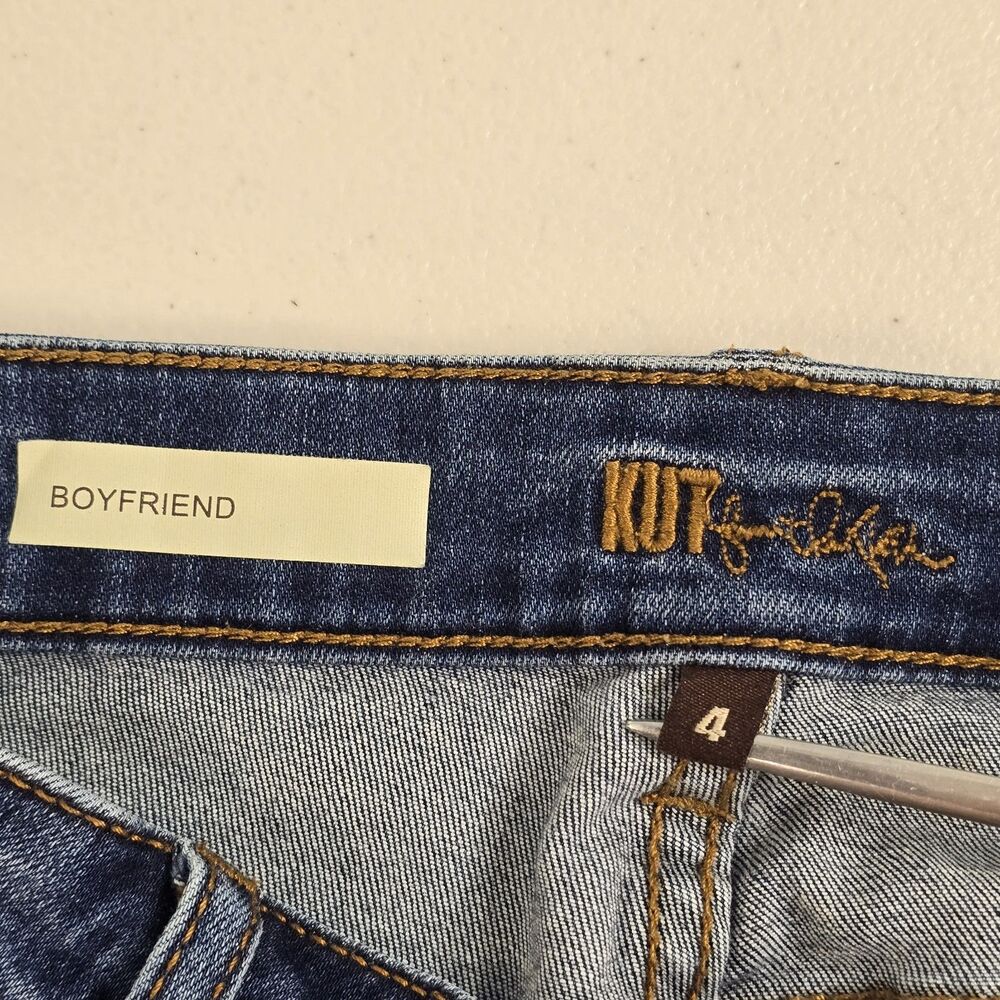 Kut From The Kloth Boyfriend Jeans Denim Women's Size 4 (31 X29 ) Mid Rise - Picture 10 of 14